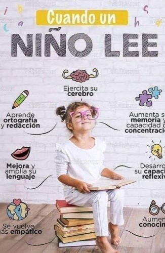 Afiche de tips de cuando un niño lee